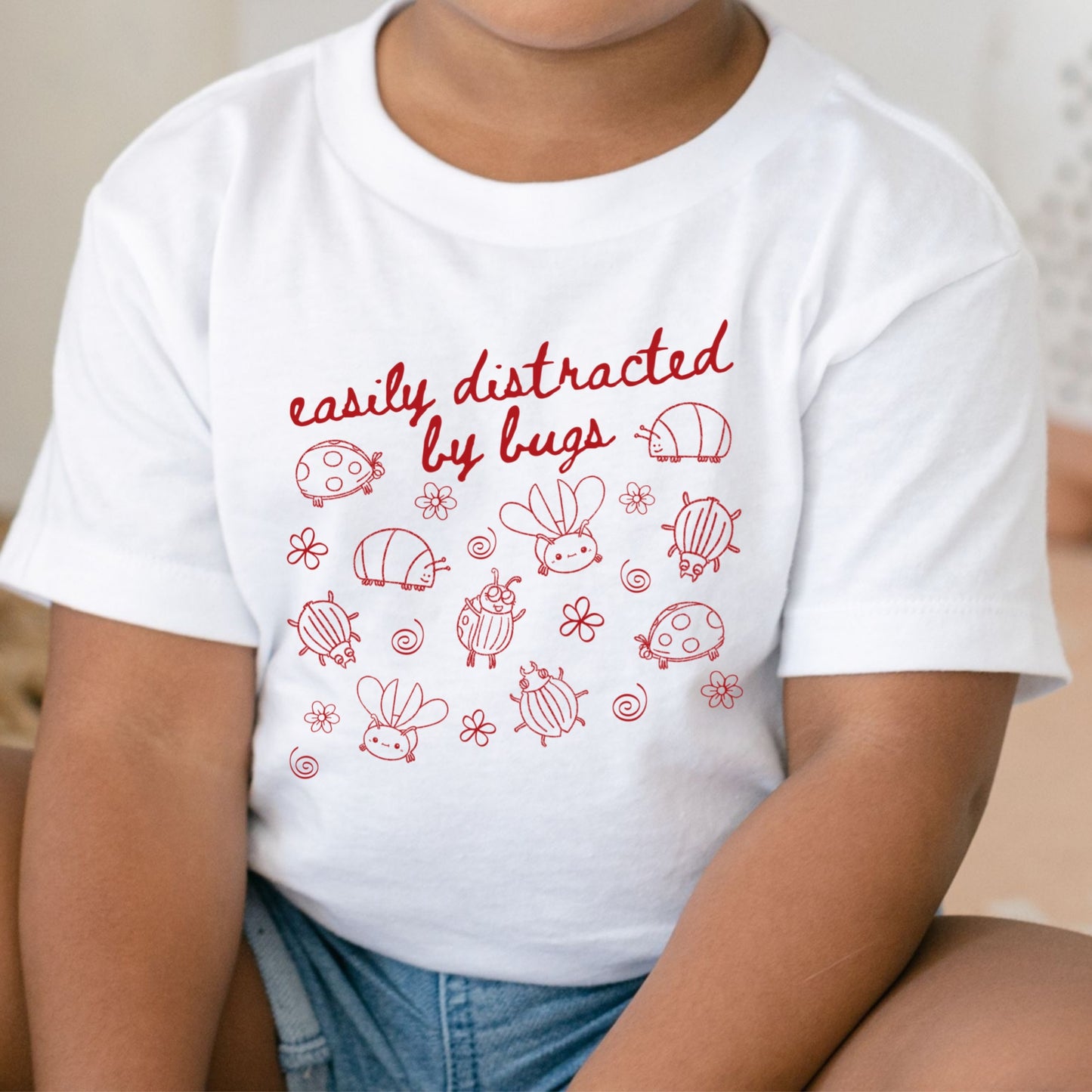STEM Toddler Bug Shirt Easily Distracted by Bugs Tee
