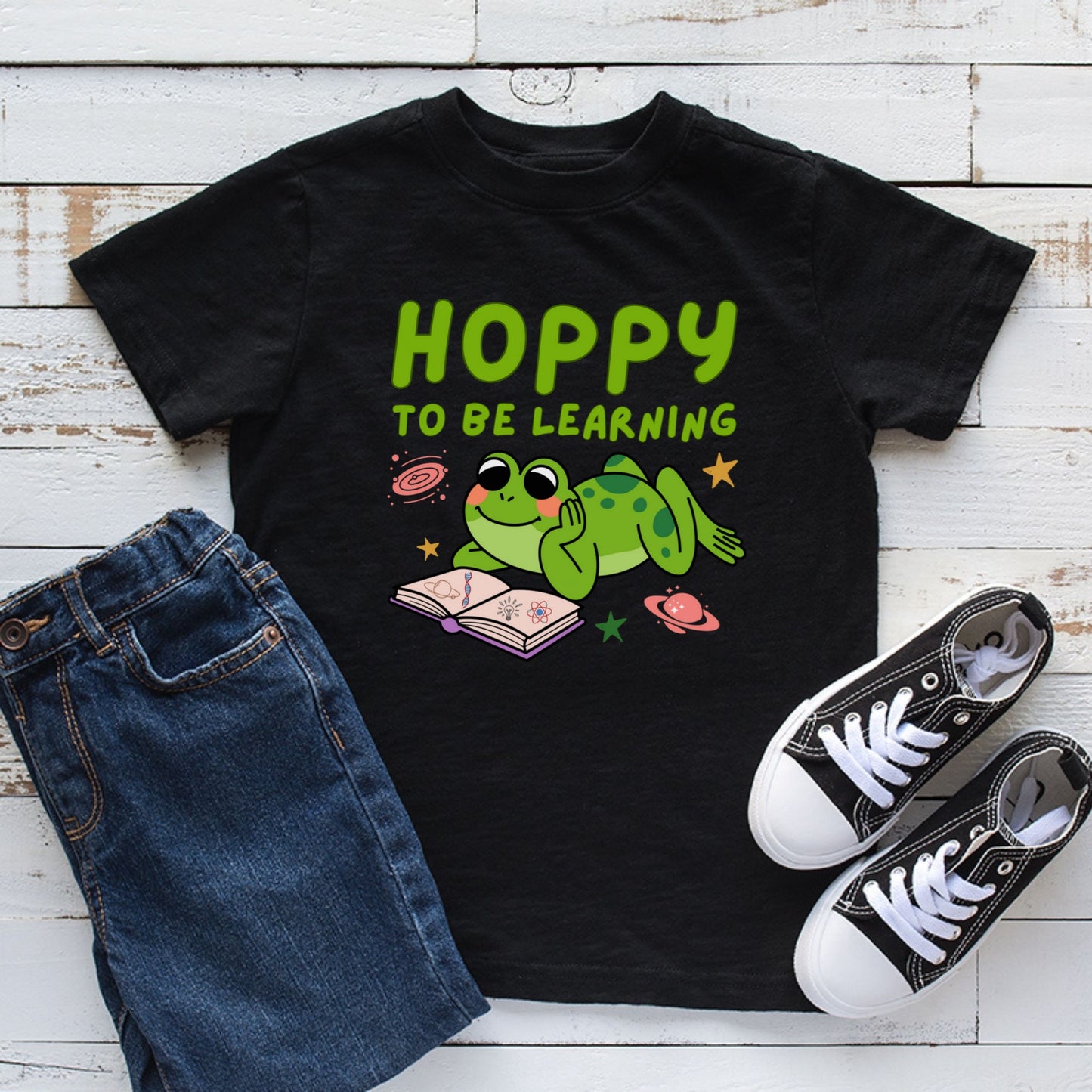 STEM Toddler Frog Science Shirt Hoppy Learning Tee