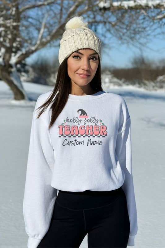 Personalized Teacher Gift 🎁🔔 Holiday Sweatshirt