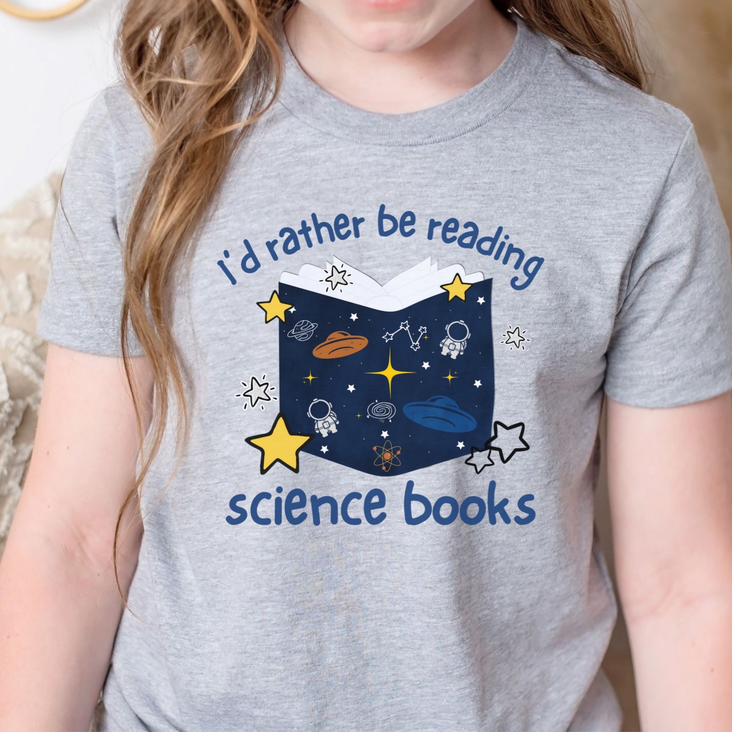 Youth STEM Reading Shirt I’d Rather Be Reading Science Books