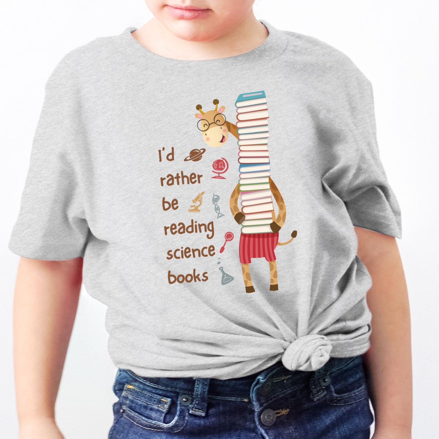 Kids Science Reading T-Shirt | STEM Book Lover Graphic Tee