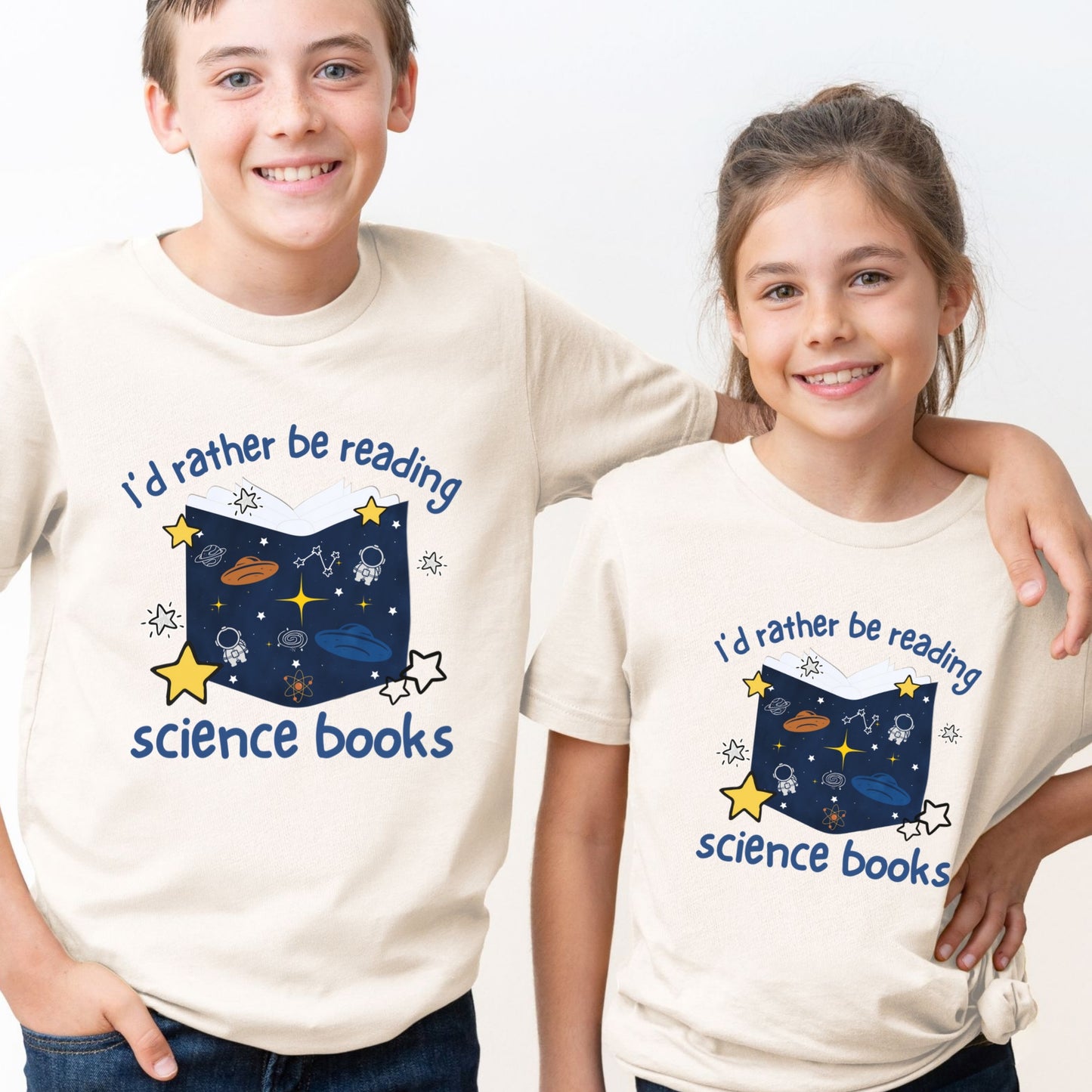 Youth STEM Reading Shirt I’d Rather Be Reading Science Books