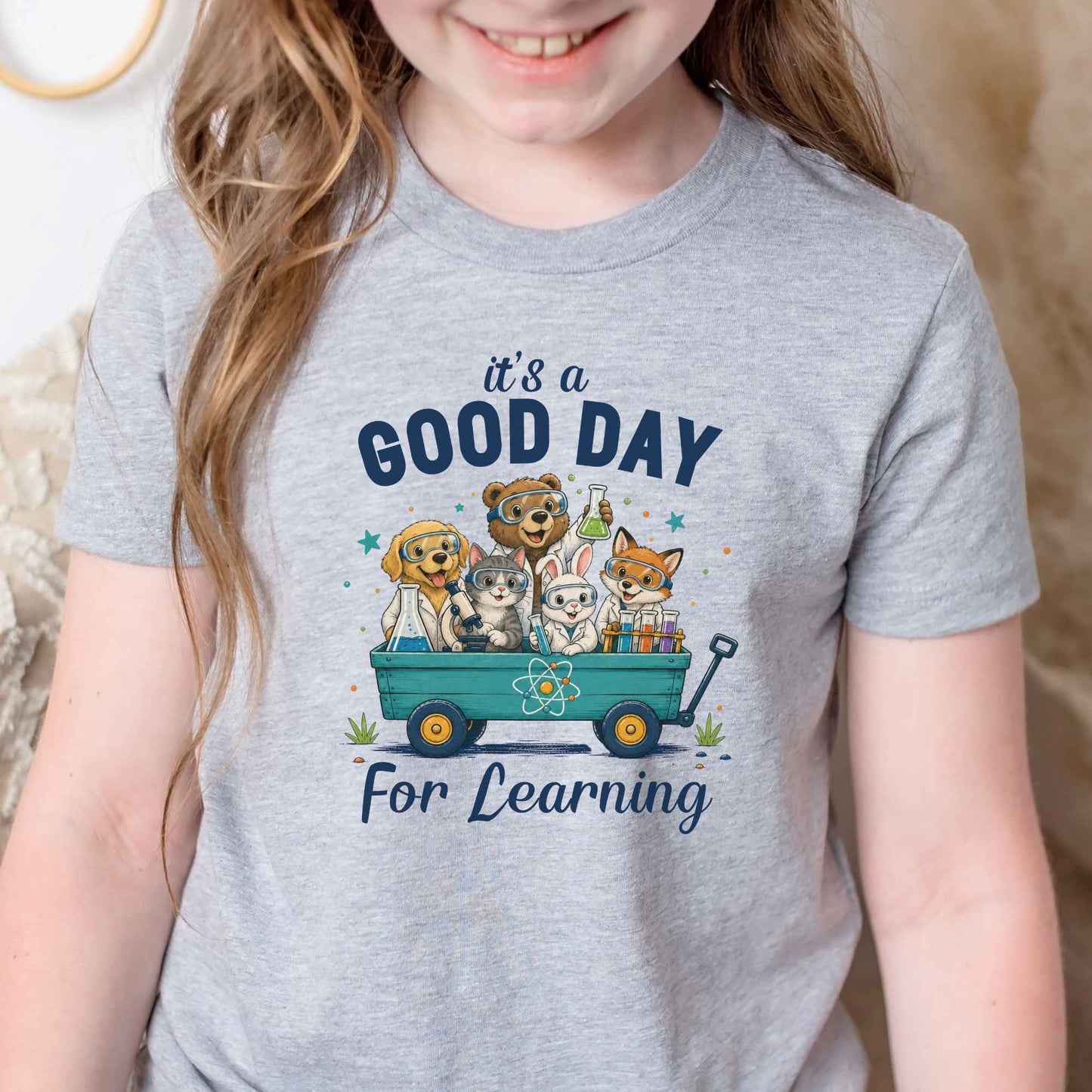 Kids Science Learning Shirt Animal Lab Tee