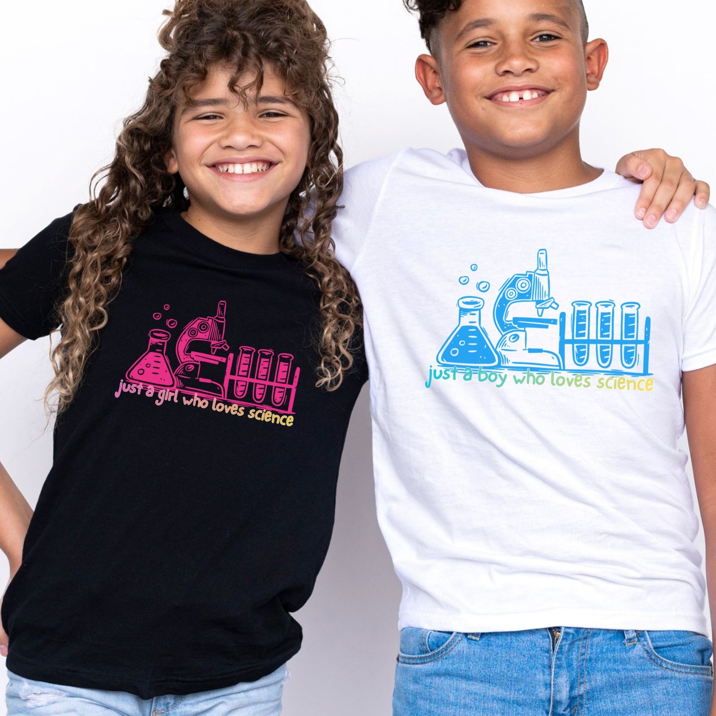 Youth STEM Science Shirt Just a Kid Who Loves Science Tee