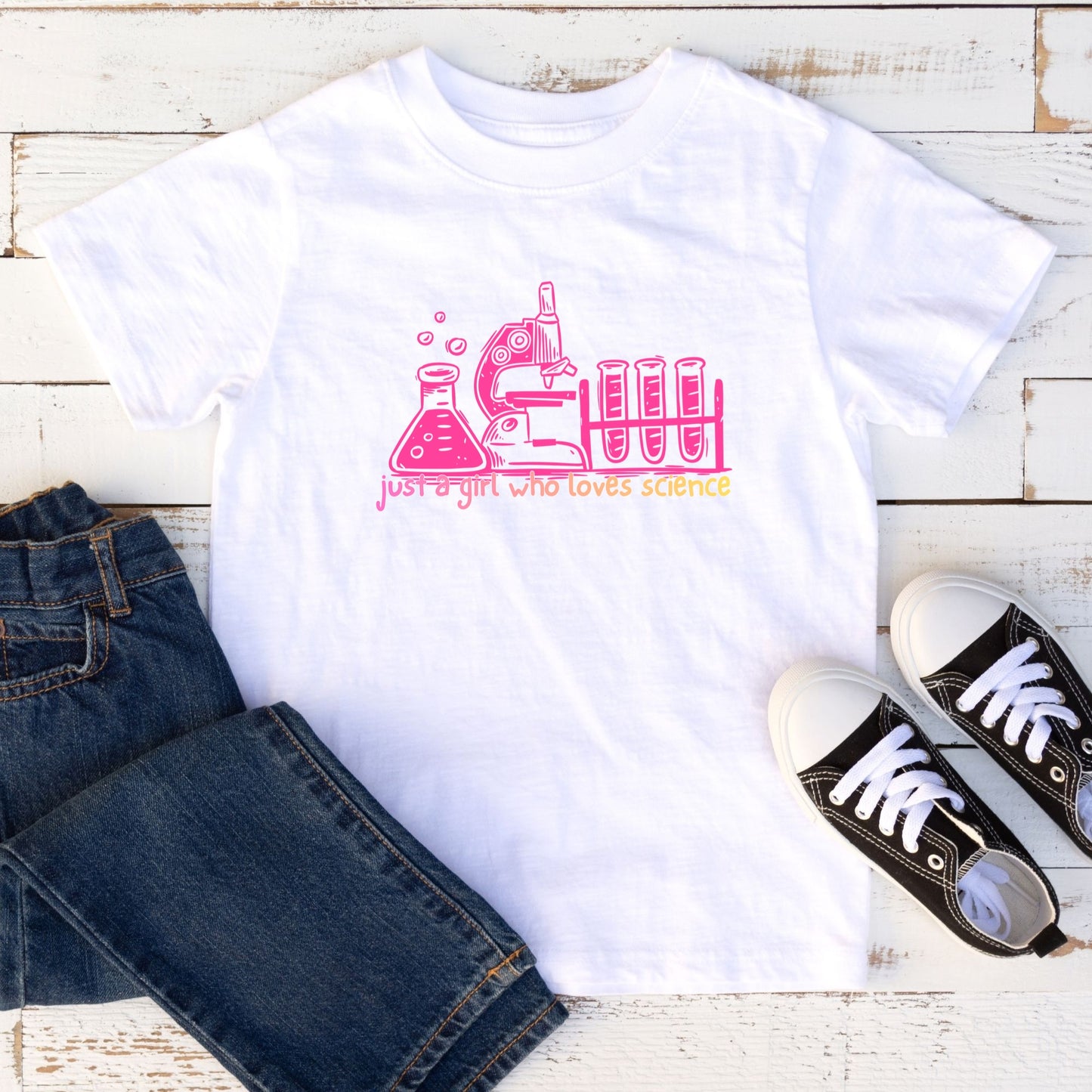 Youth STEM Science Shirt Just a Kid Who Loves Science Tee