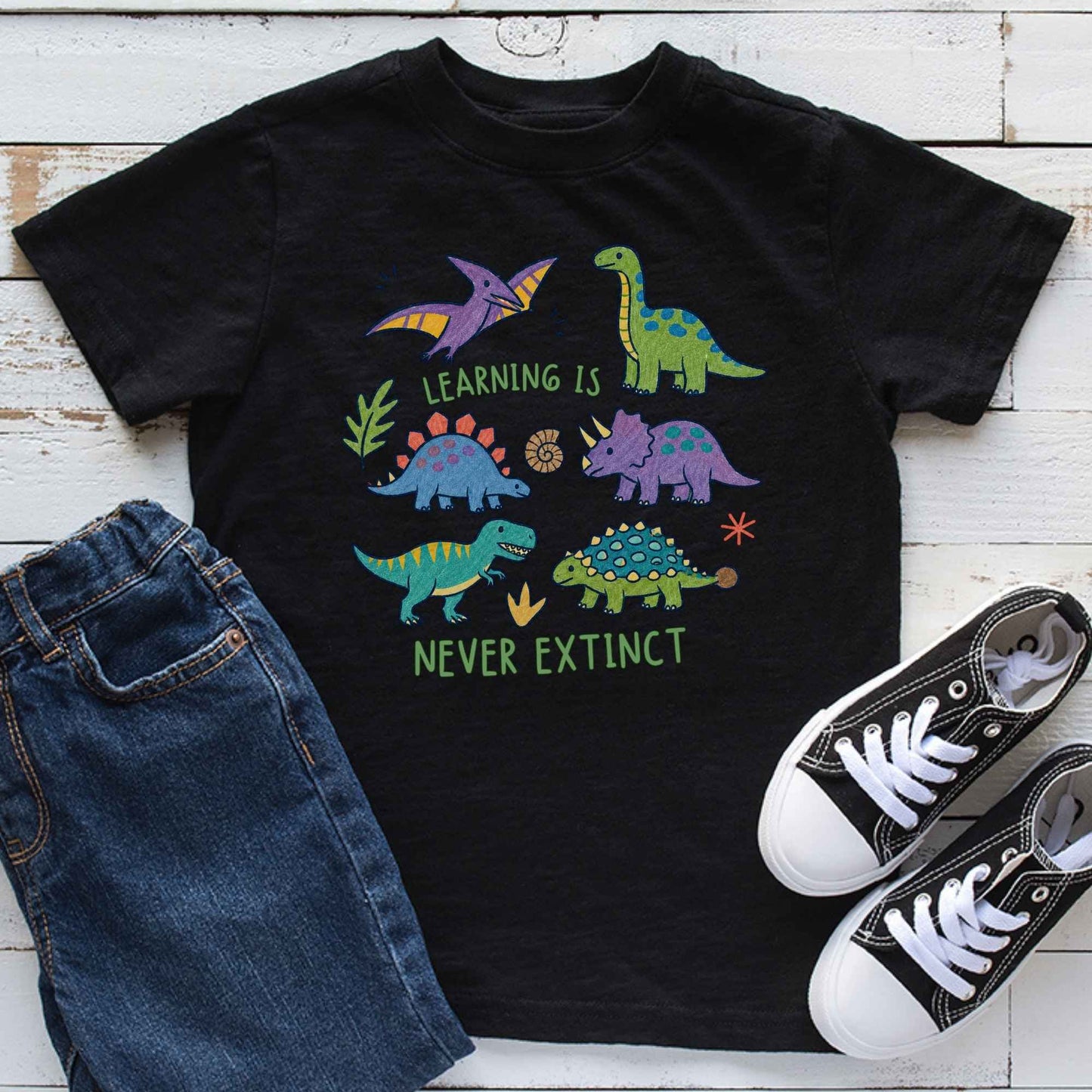 Dinosaur Learning Shirt Prehistoric Kids Tee