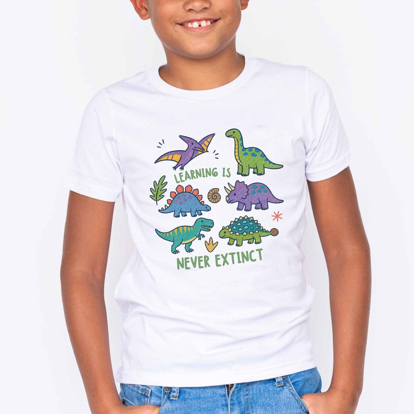 Dinosaur Learning Shirt Prehistoric Kids Tee