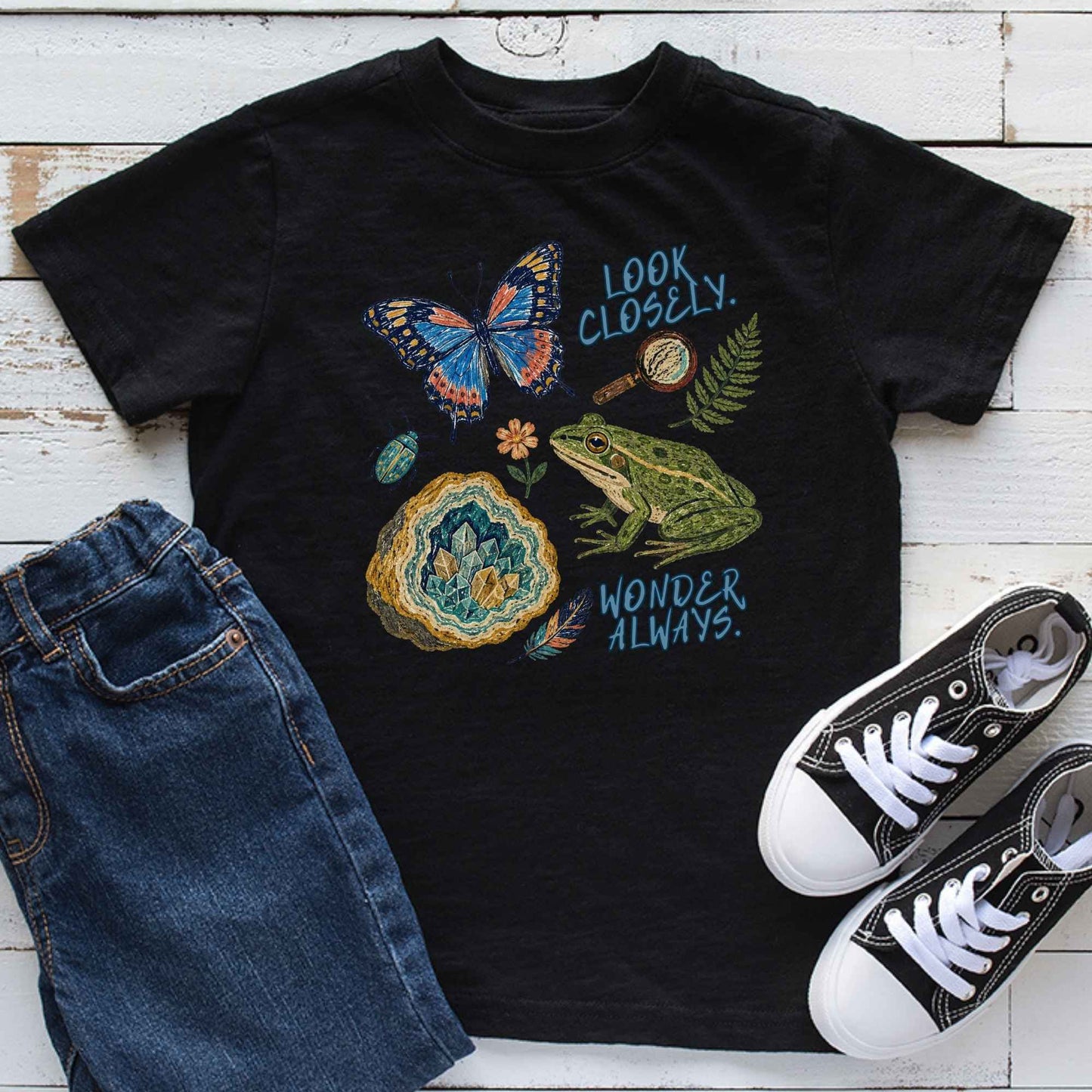Frog Butterfly Science Shirt for Kids