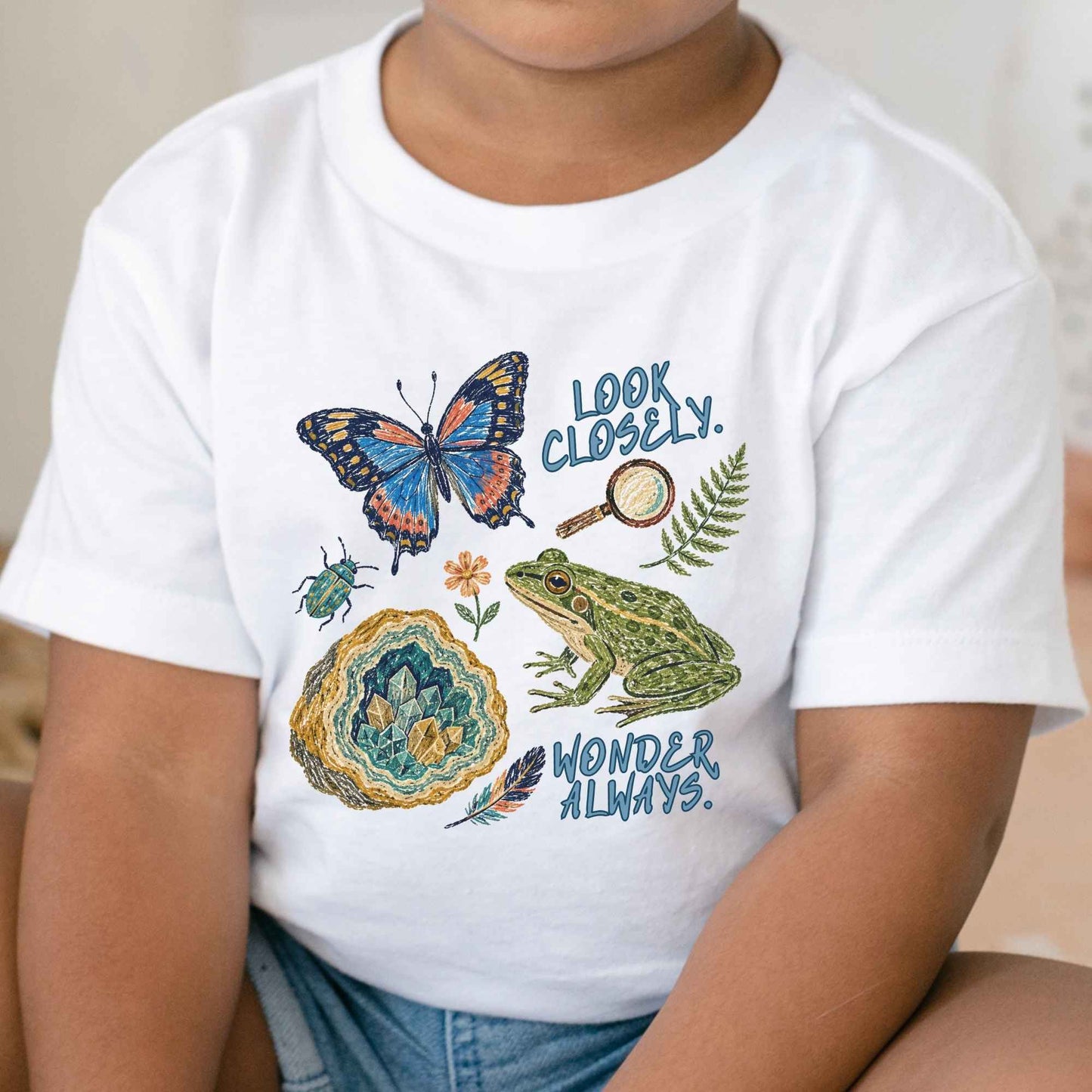 Frog Butterfly Science Shirt for Kids