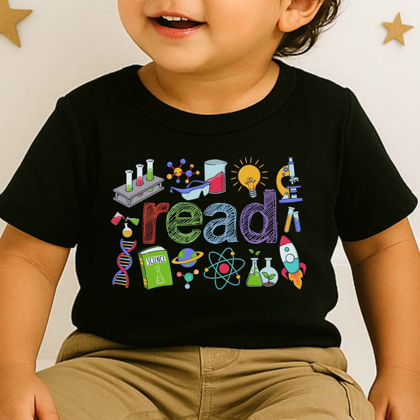 Science Reading Shirt Kids Book Lover STEM Tee