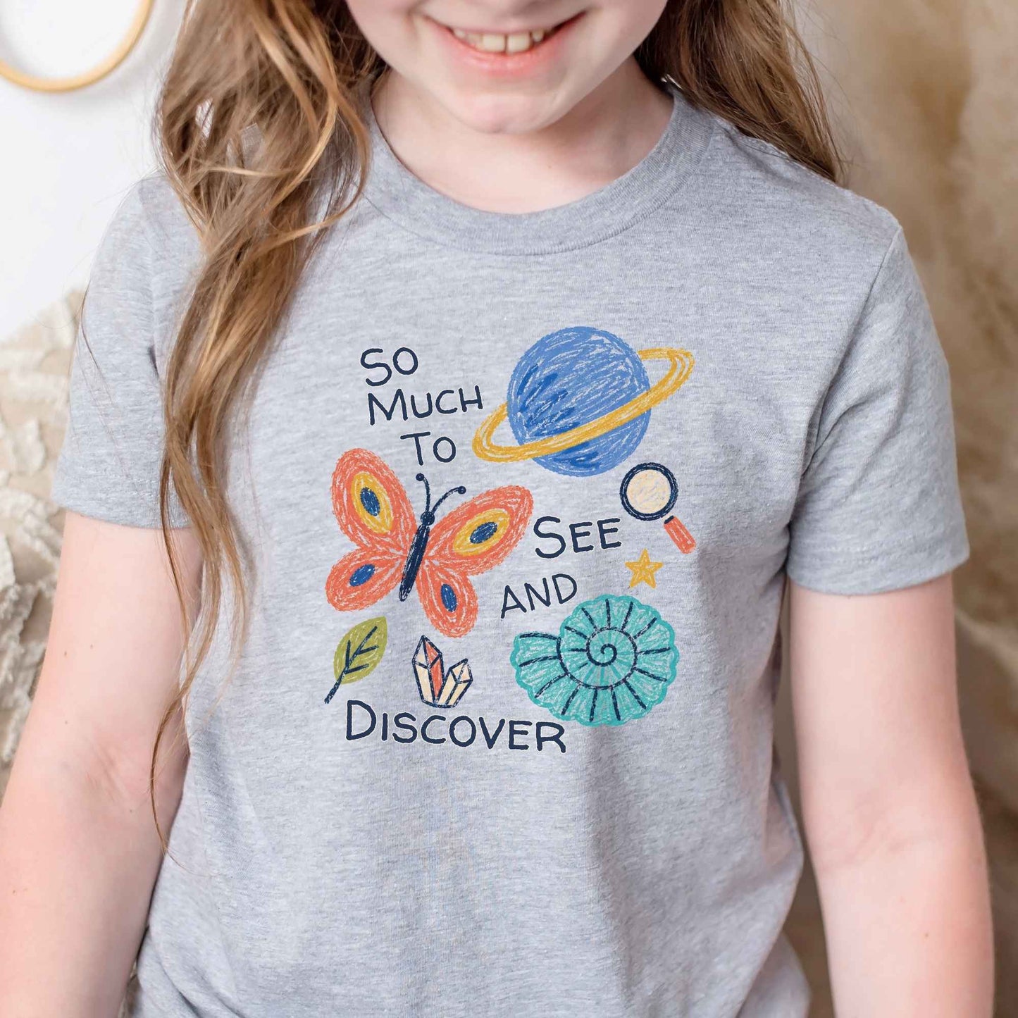 Curious Explorer Shirt Nature and Space Kids Tee