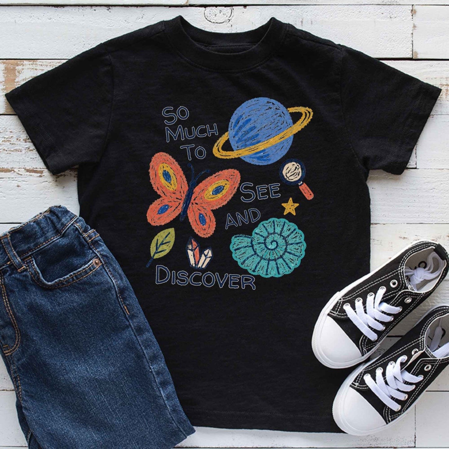 Curious Explorer Shirt Nature and Space Kids Tee