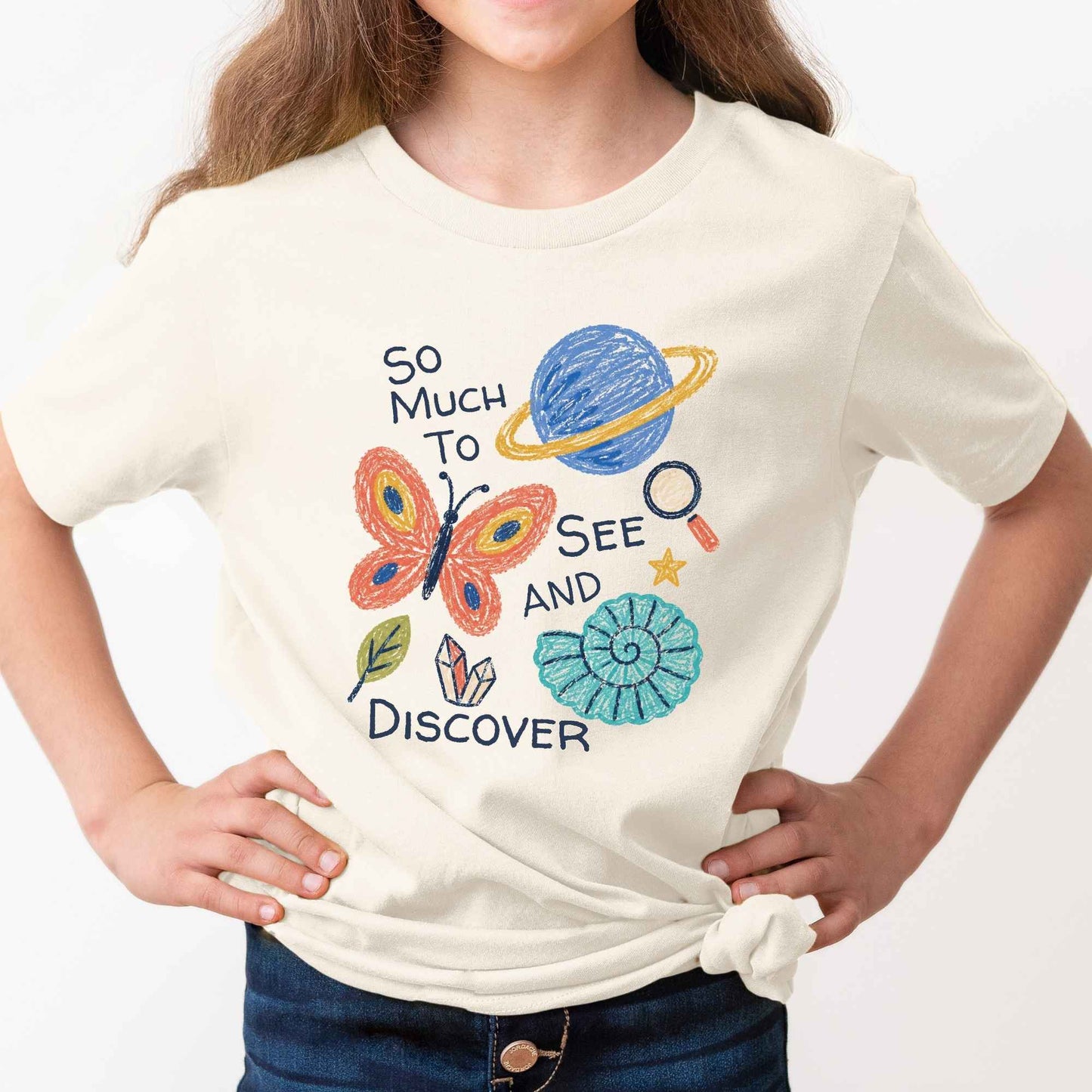 Curious Explorer Shirt Nature and Space Kids Tee