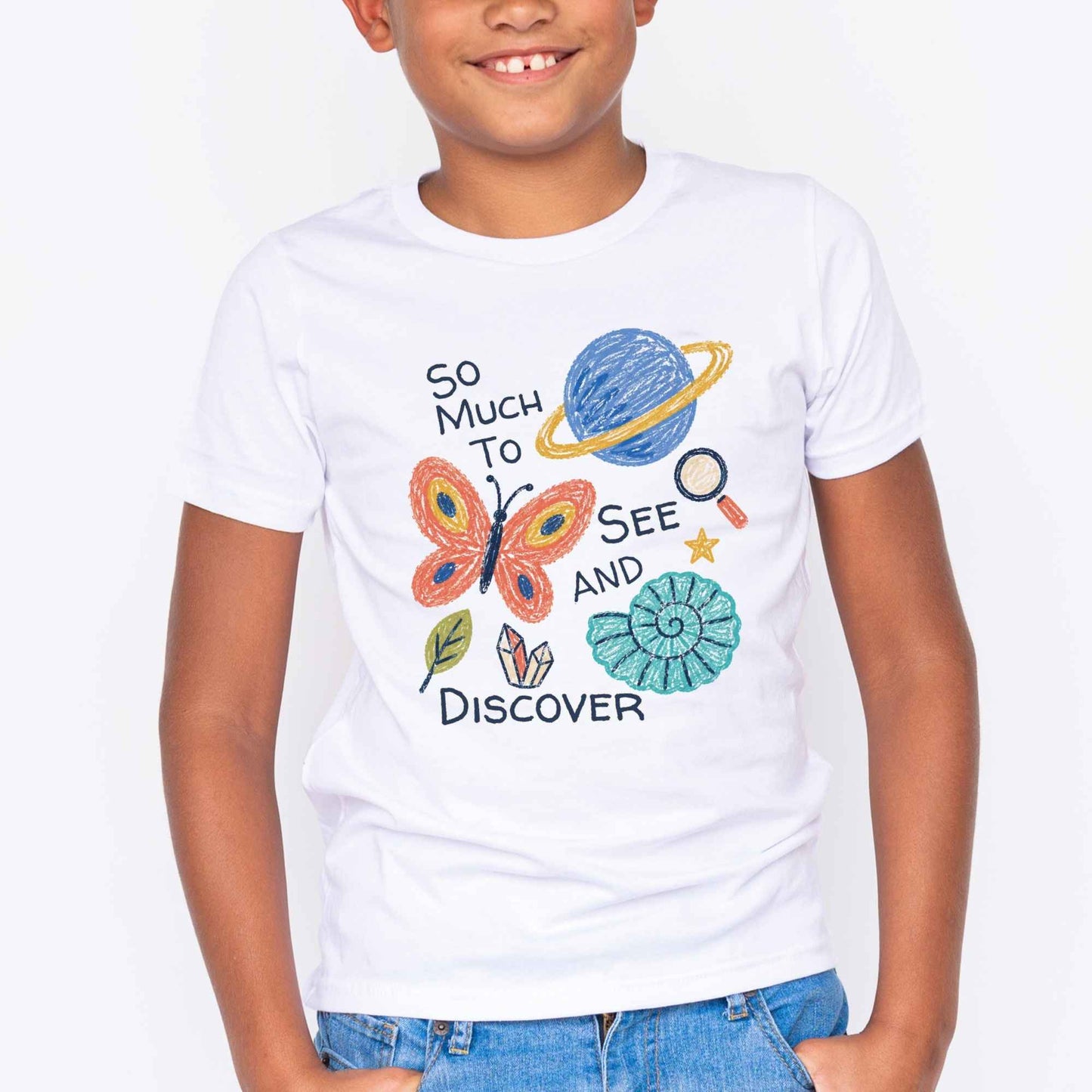 Curious Explorer Shirt Nature and Space Kids Tee