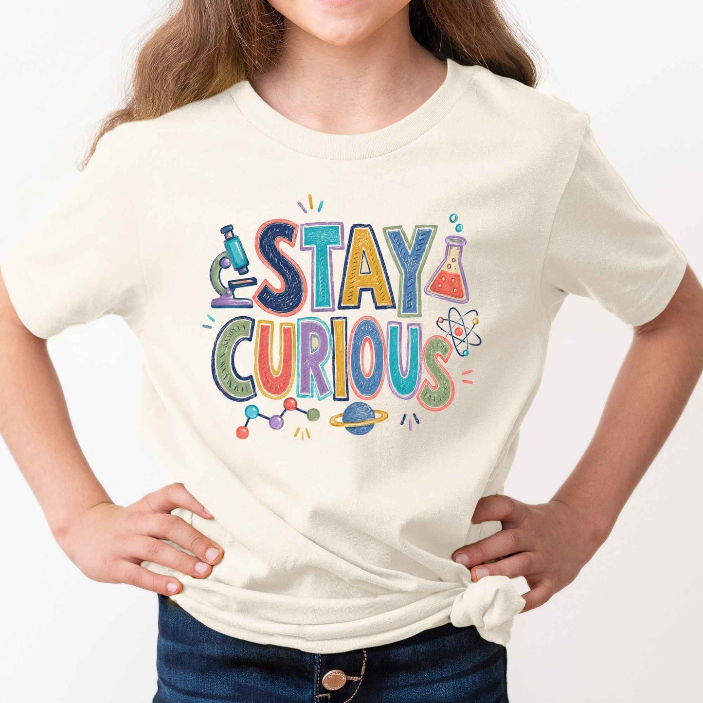 Stay Curious Science Shirt Kids STEM Tee