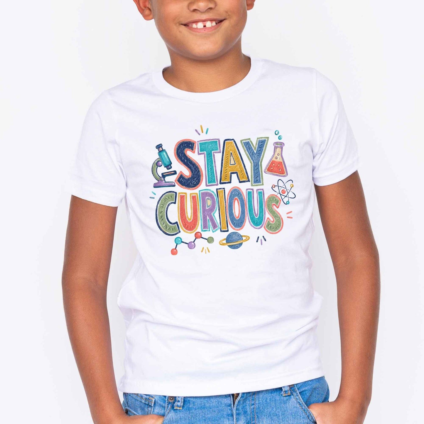 Stay Curious Science Shirt Kids STEM Tee