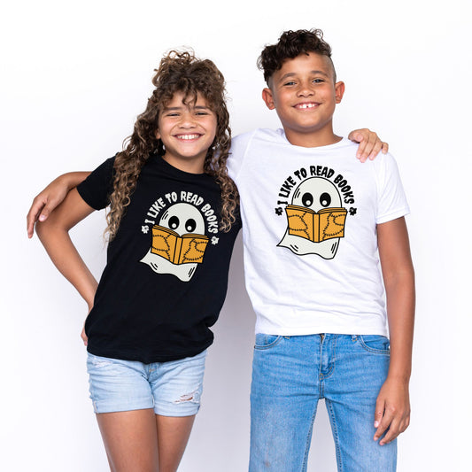 I Like To Read Books 📚👻 Halloween Youth and Toddler Graphic Tees