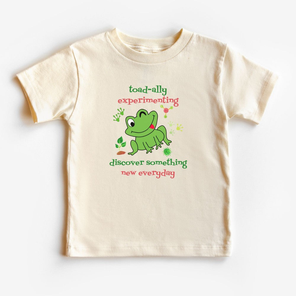 Toad-ally Experimenting Frog 🐸💡 Toddler Graphic Tees