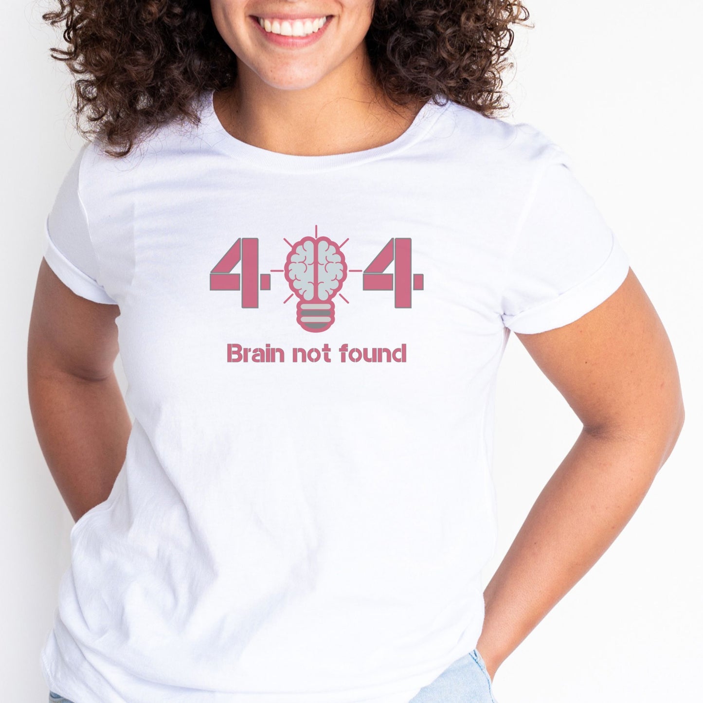 "404 Brain Not Found" Error 🧠😵 Adult Graphic Tee
