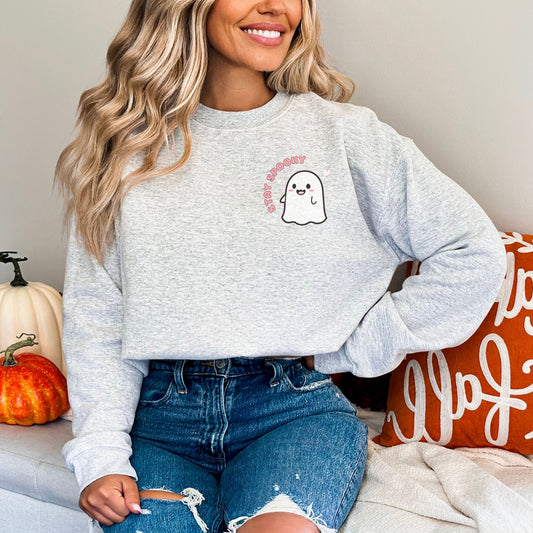 Stay Spooky, Pink👻💕 Halloween Graphic Sweatshirt