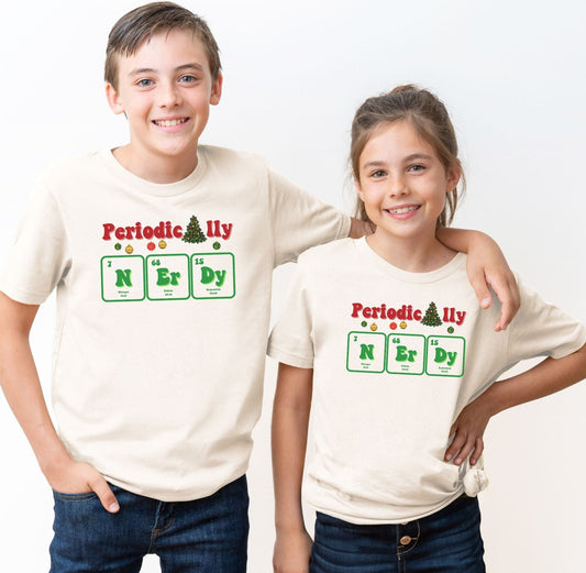 Periodically Nerdy 🎅🏽🎄 👩‍🔬 Christmas Youth and Toddler Graphic Tees