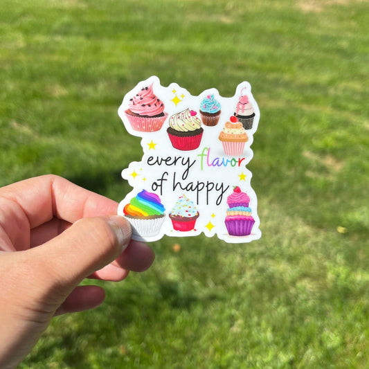 Cupcake, Food Lover, Sweet lover 🧁🌈 Vinyl Sticker