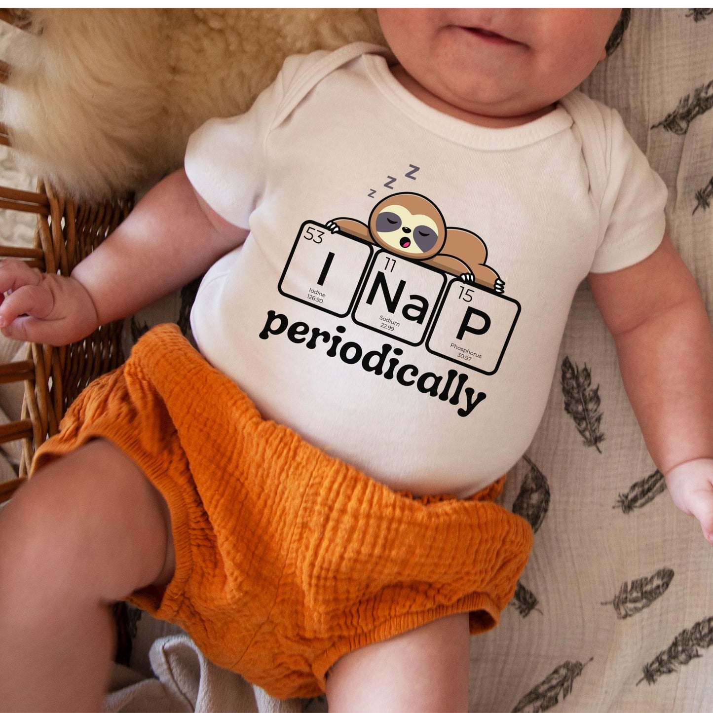 I Nap Periodically Sloth ⚛ 🦥 Infant Bodysuit