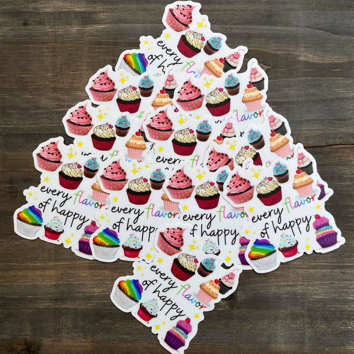Cupcake, Food Lover, Sweet lover 🧁🌈 Vinyl Sticker