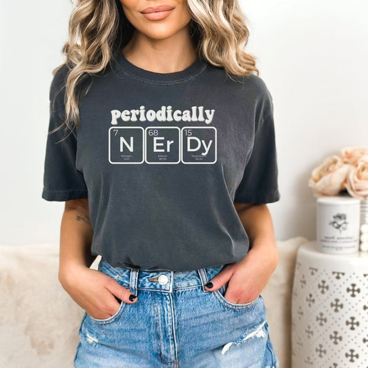 Periodically Nerdy Science 🧠🧬 Garment Dyed Graphic T-shirt