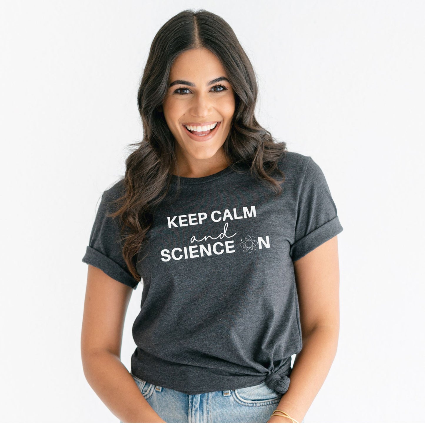 Keep Calm and Science ⚛N 👨‍🔬 Adult Graphic Tee