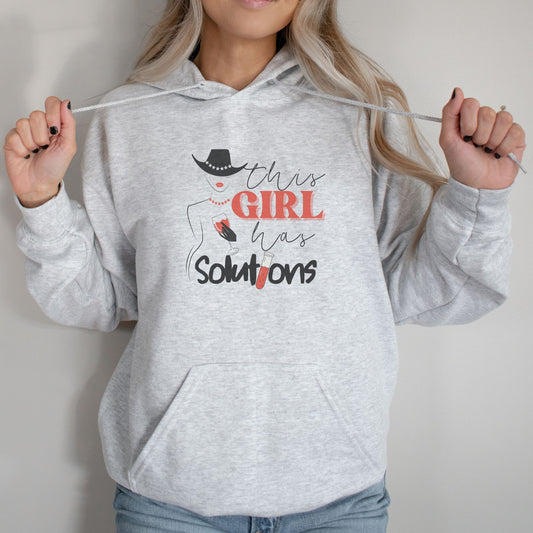 This Girl Has Solutions 👩‍🔬🧪 Adult Graphic Hoodie