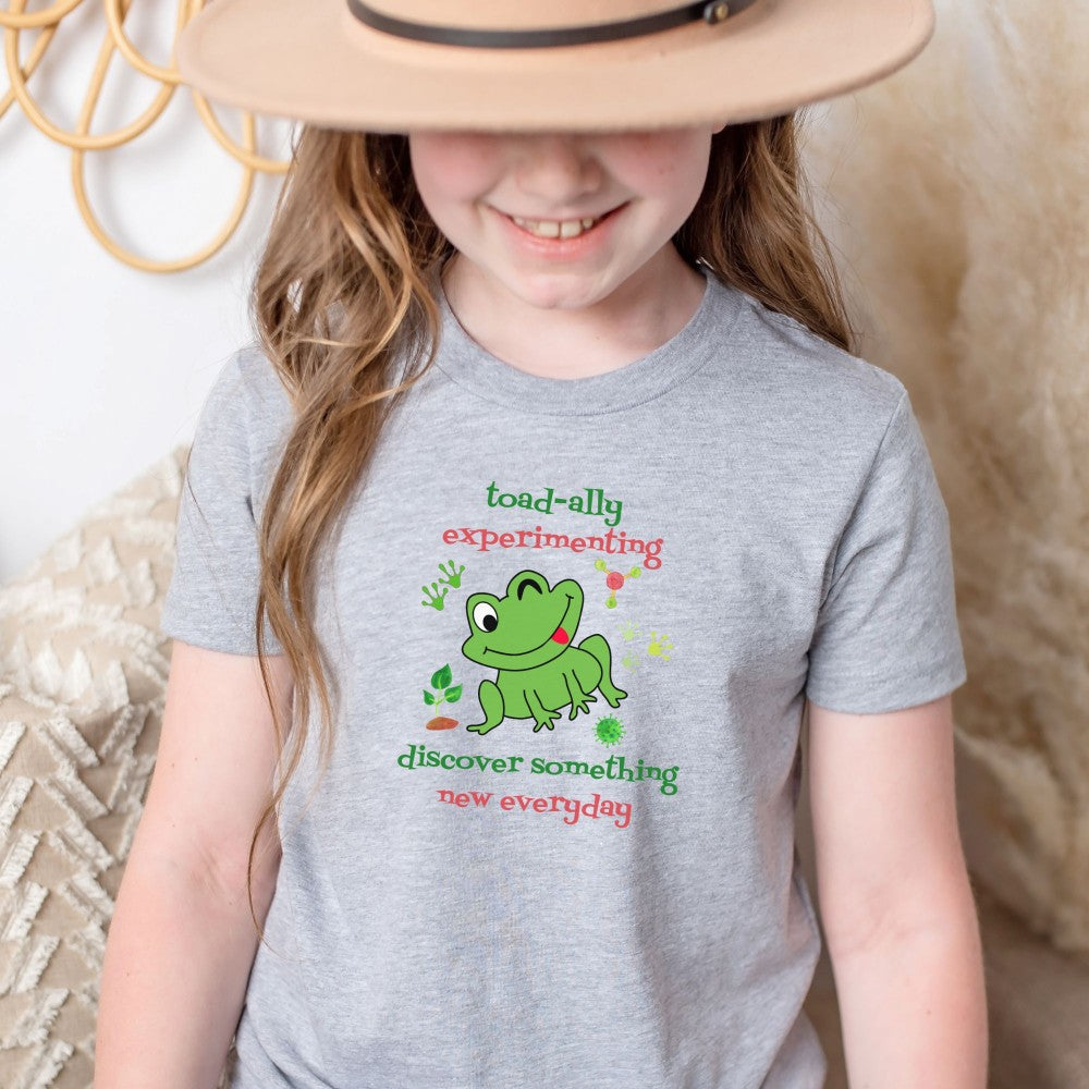 Toad-ally Experimenting Frog 🐸💡 Toddler Graphic Tees