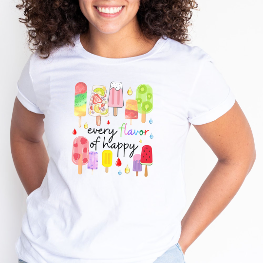 Popsicle - Every Flavor of Happy 🍦🌈 Adult Graphic Tee