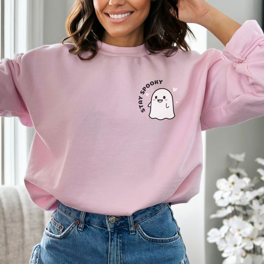 Stay Spooky, Black 👻🖤 Halloween Graphic Sweatshirt